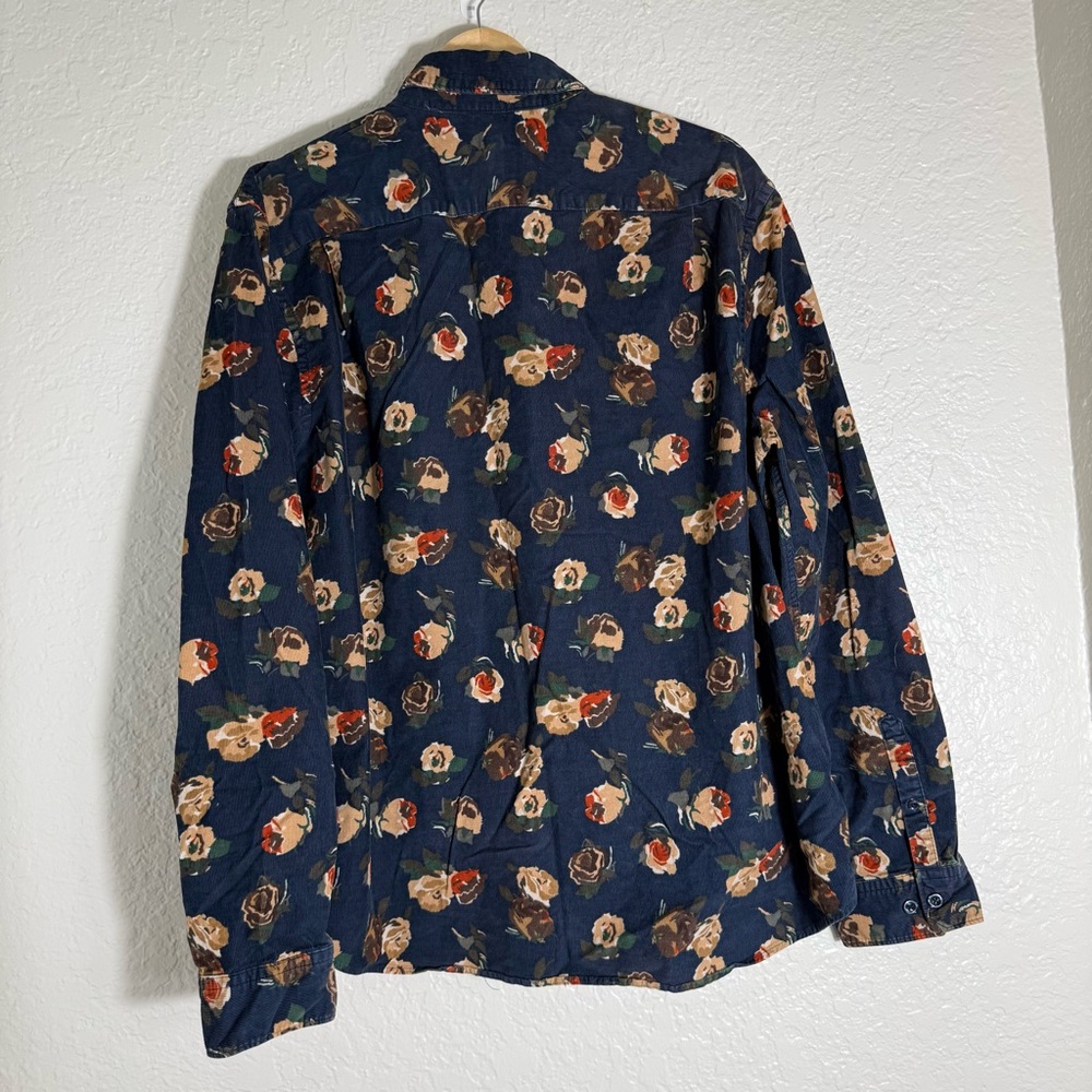 Express Men's Floral Print Corduroy Button-Down Shirt Size XL - Picture 2 of 6